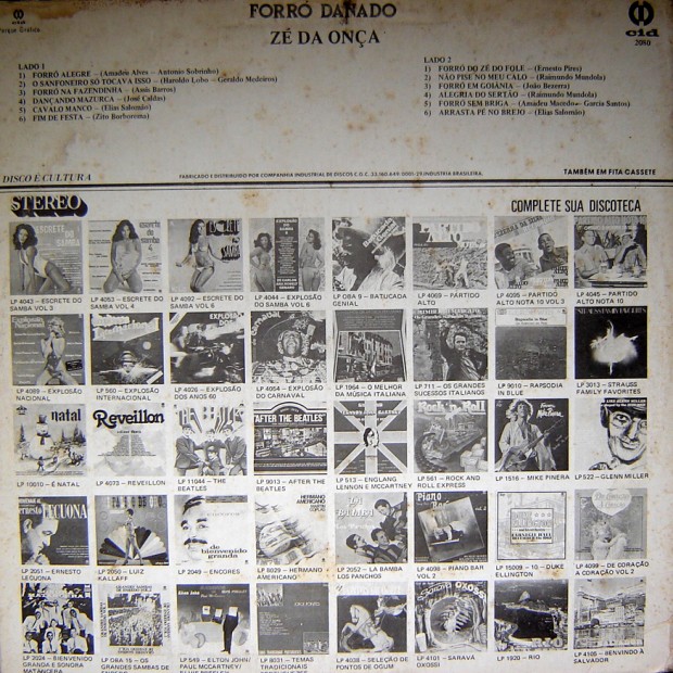 ze da onca - forro danado - verso