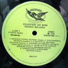 1978 - Messias Holanda - Cearence do bom - selo A
