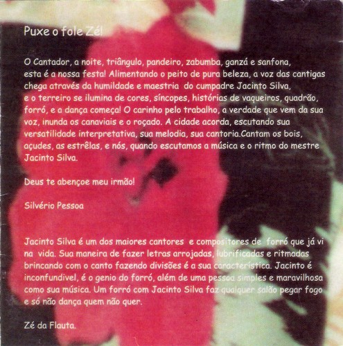 Jacinto Silva - So nao danca quem nao quer - texto