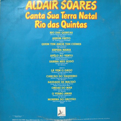 Aldair Soares - 1978 - Canta sua terra natal Rio das Quintas - verso