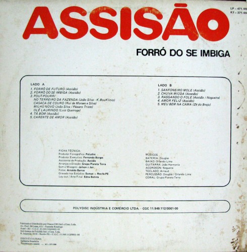 Assisao - Forro do se imbiga - verso