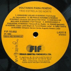 Trio Estrela do Norte - 1982 - Voltando para Penedo - selo b