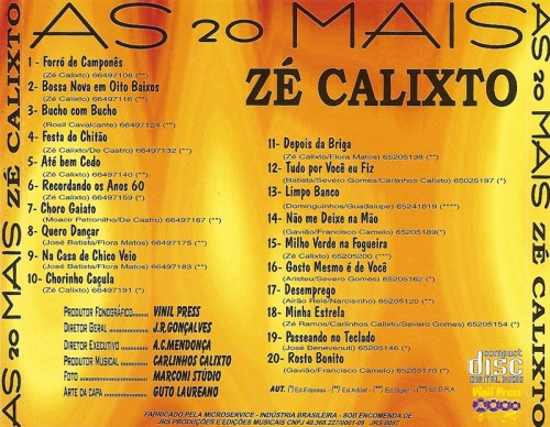 As 20 Mais - verso