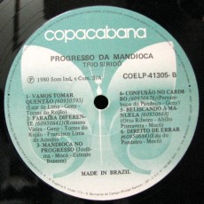 1980 - Trio Sirido - Progresso da mandioca - selo B