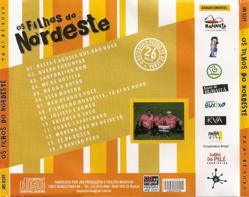 Filhos do Nordeste - Ta ai de novo - verso