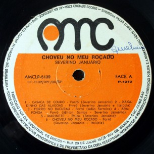 Severino Januario - 1972 - Choveu no meu rocado - selo A