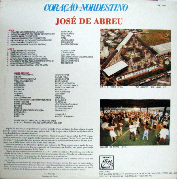 1993 - Coletanea - Jose de Abreu - Coracao nordestino - verso