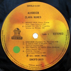 Clara Nunes - 1974 - Alvorecer - selo a