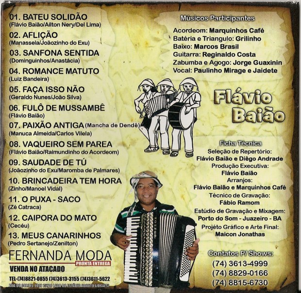 Flavio Baiao - 2011 - Bateu solidao - verso