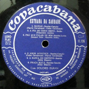 1960 - Dolores Duran - Estrada da saudade - selo B