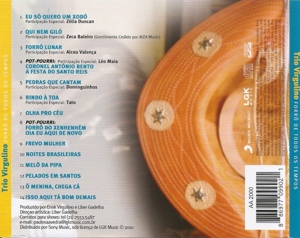 Trio Virgulino - 2010 - Forro de todos os tempos - verso